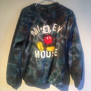 BLUE TIEDYE MICKEY SWEATSHIRT | 21MEN